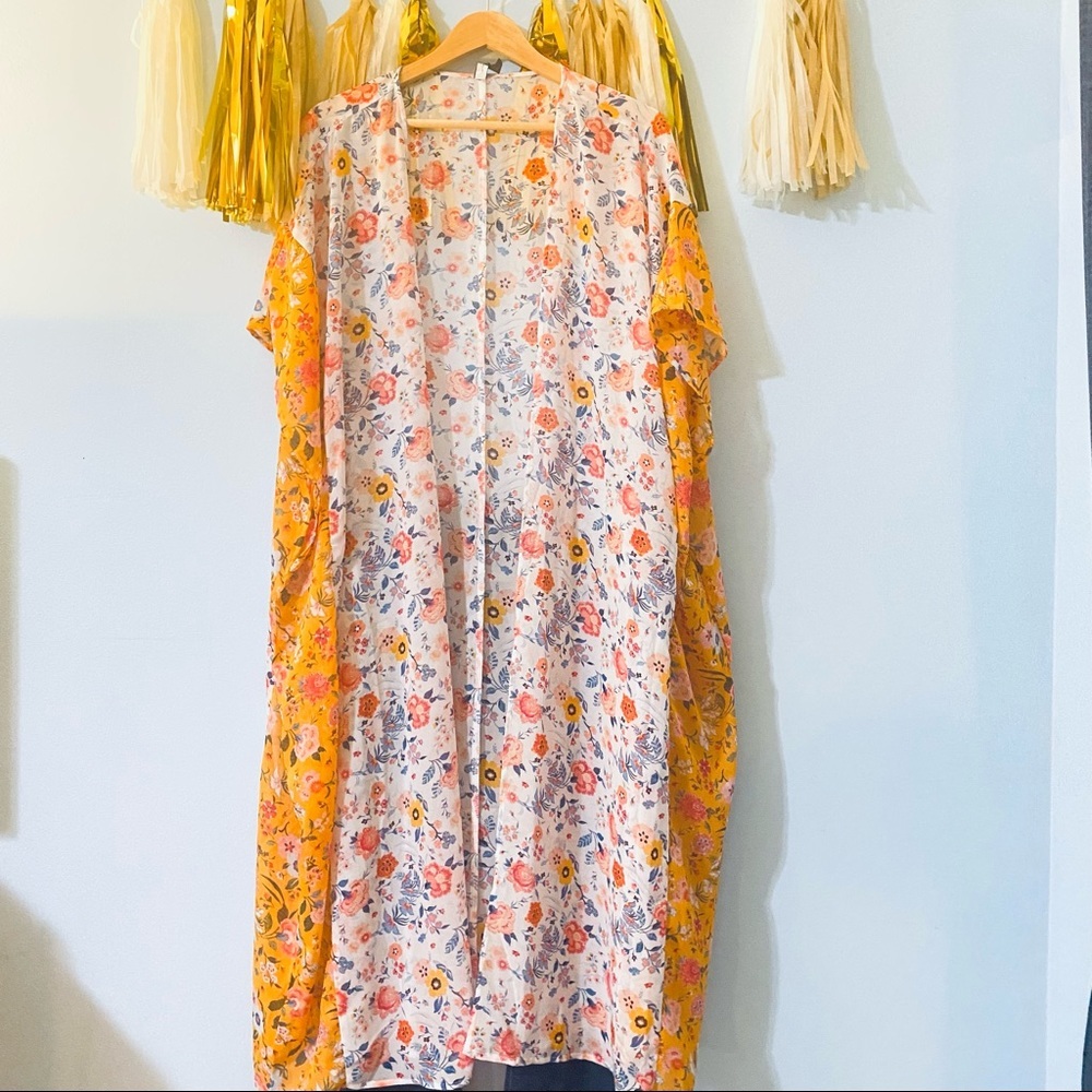 Lane Bryant Sheer Floral Overpiece